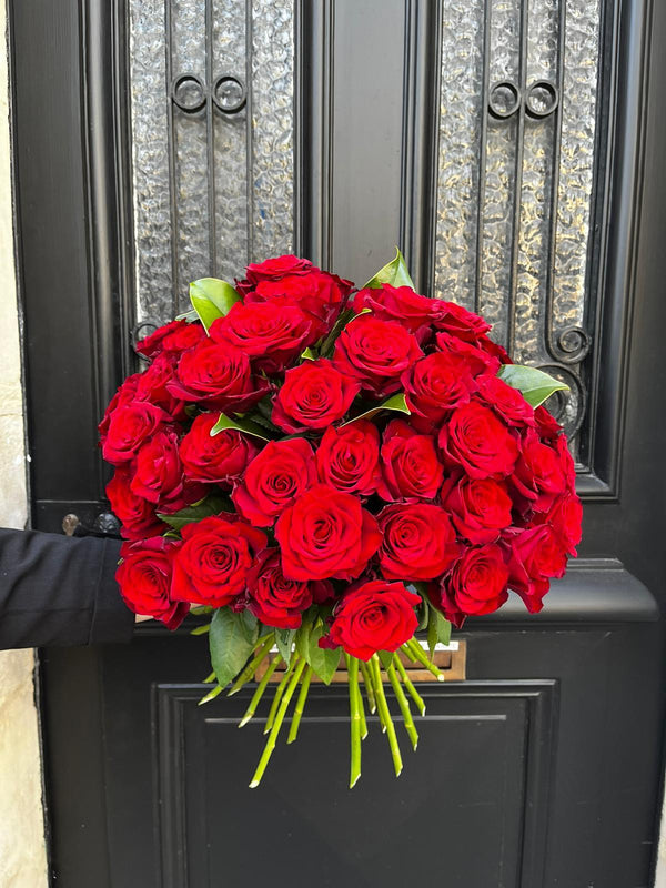 Bouquet "Mes Roses Rouges" - Rouge pivoine Fleuriste Caen